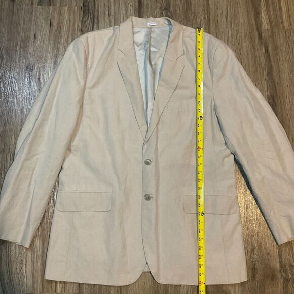 Calvin Klein Blazer Sports Coat Suit Jacket Linen Professional Preppy Size XL - Picture 11 of 12